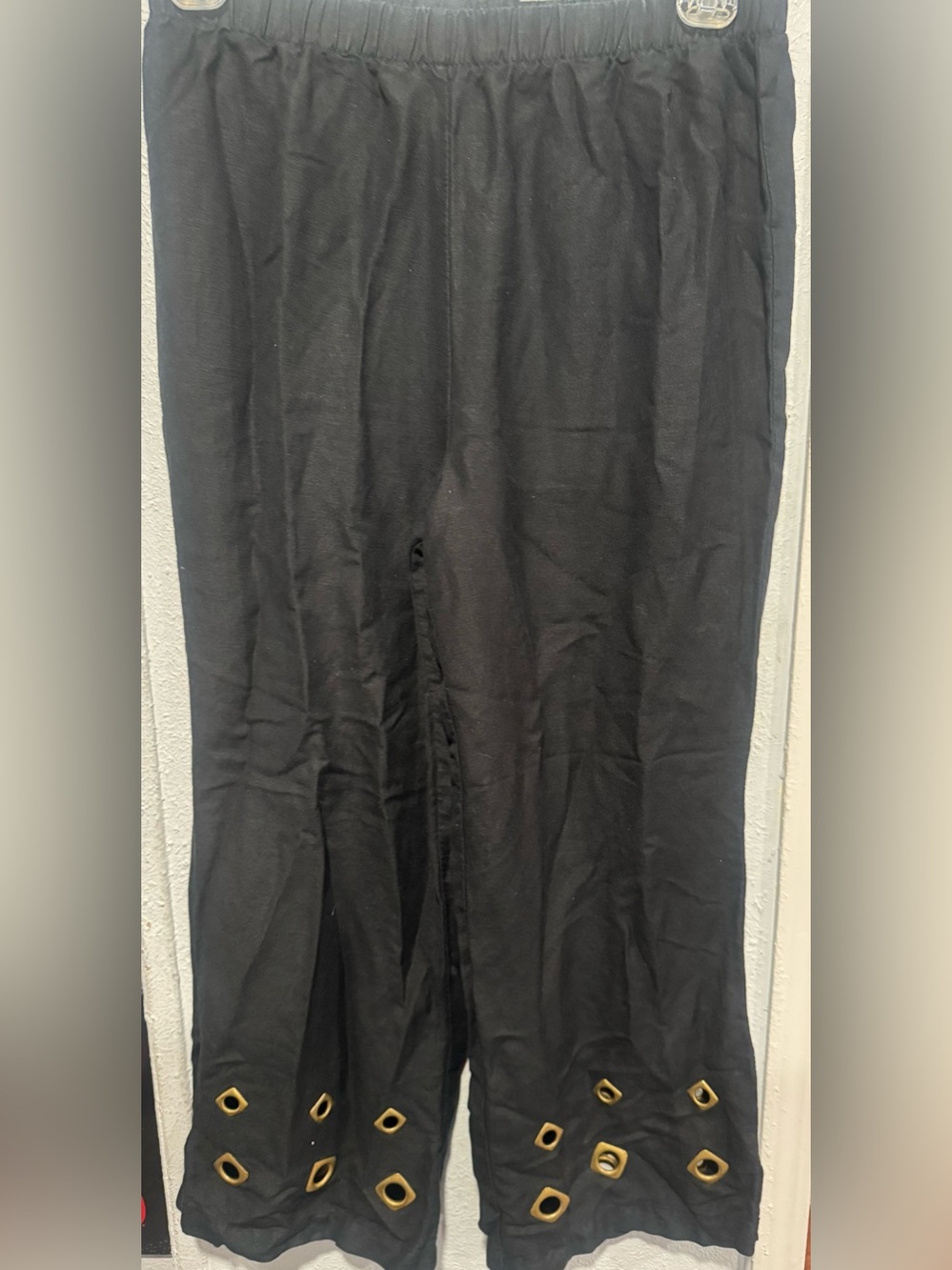 Metrostyle Wide Leg Linen Blend Pants Size Medium Like New